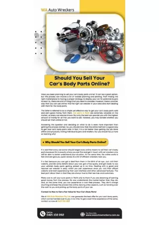 Should You Sell Your Car’s Body Parts Online_