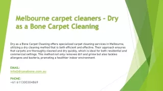 Melbourne carpet cleaners in Melbourne