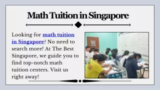 Math Tuition in Singapore
