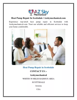 Heat Pump Repair In Scottsdale  Azskymechanical