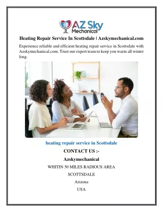 Heating Repair Service In Scottsdale  Azskymechanical