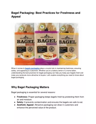 Bagel Packaging