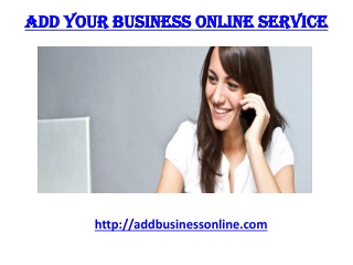 Add Your Business Online Service