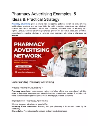 Pharmacy Advertising Examples, 5 Ideas & Practical Strategy