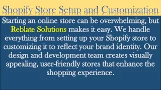 Improve the Success of your Online Store with Reblate Solutions