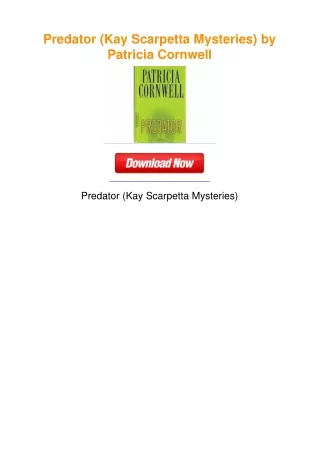 Predator (Kay Scarpetta Mysteries) by Patricia Cornwell
