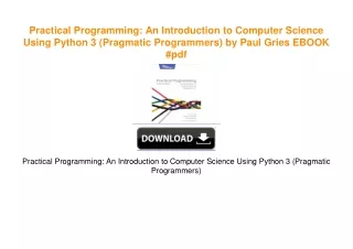 Practical Programming: An Introduction to Computer Science Using Python 3 (Pragmatic