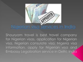 Nigerian visa services in India