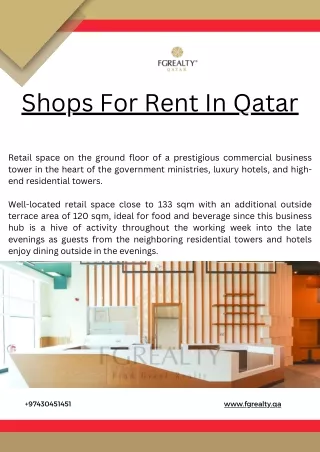 Shops For Rent In Qatar