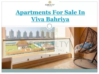 Apartments For Sale In Viva Bahriya