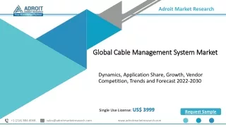 Cable Management System Market size, share and Forecast analysis 2022–2030