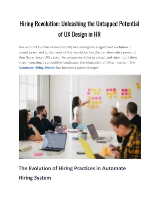 Hiring Revolution_ Unleashing the Untapped Potential of UX Design in HR