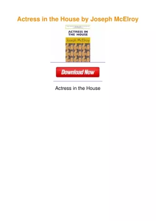 Actress in the House by Joseph McElroy
