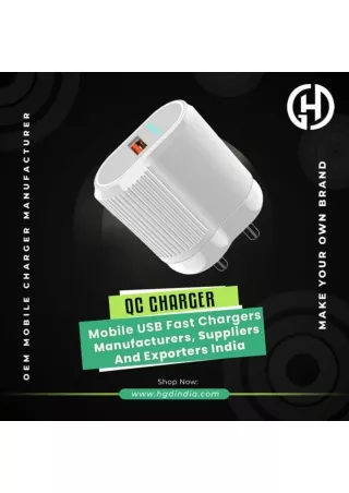 Mobile USB Fast Chargers Manufacturers, Suppliers And Exporters India