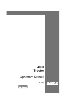 Case IH 4890 Tractor Operator’s Manual Instant Download (Publication No.9-6815)