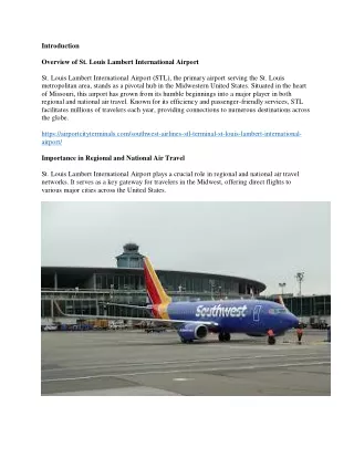 SouthWest St. Louis Lambert International Airport Information