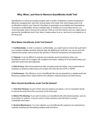 How to Delete the QuickBooks Audit Trail: Step-by-Step Guide