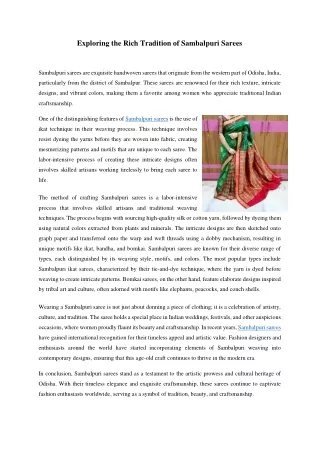 Sambalpuri Sarees