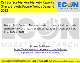 Cell Surface Markers Market