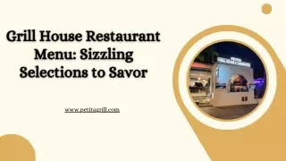 Grill House Restaurant Menu Sizzling Selections to Savor