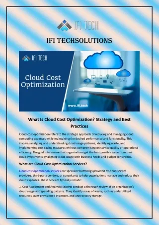 What Is Cloud Cost Optimization  Strategy and Best Practices