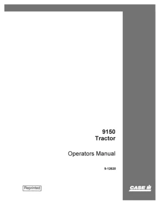 Case IH 9150 Tractor Operator’s Manual Instant Download (Publication No.9-12620)