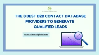 Best B2B Contact Database Providers to Generate Qualified Leads