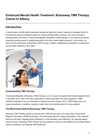 pinnaclebehavioralhealth.blogspot.com-Enhanced Mental Health Treatment Brainsway TMS Therapy Comes to Albany