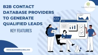 B2B Contact Database Providers to Generate Qualified Leads Key Features