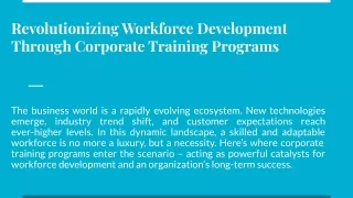 CORPORATE TRAINING IN NOIDA