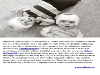 Infant Helmet Flat Head Syndrome Treatment