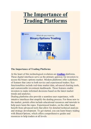 The Importance of Trading platforms