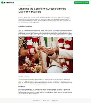 Unveiling the Secrets of Successful Hindu Matrimony Matches