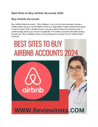 Best Sites to Buy Airbnb Accounts 2024