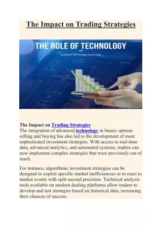 The Impact on Trading