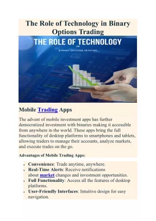 The Role of Technology in Binary Options