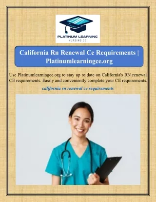 California Rn Renewal Ce Requirements Platinumlearningce.org