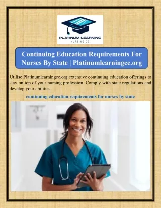 Continuing Education Requirements For Nurses By State Platinumlearningce.org