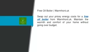 Free Oil Boiler  Warmfront.uk