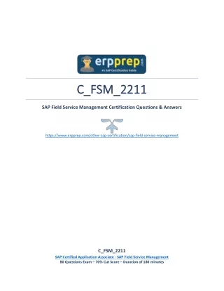 C_FSM_2211 PDF Questions and Answers
