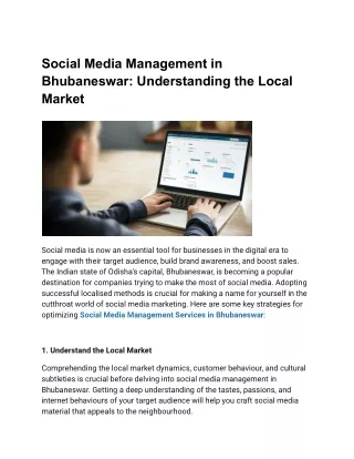 Social Media Management in Bhubaneswar_ Understanding the Local Market