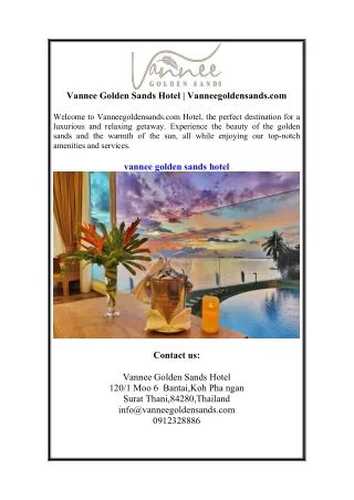 Vannee Golden Sands Hotel | Vanneegoldensands.com