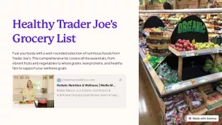 Healthy Trader Joe's Grocery List | Mollie Mason