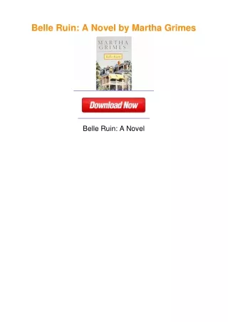 Belle Ruin: A Novel by Martha Grimes