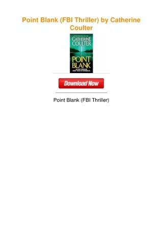 Point Blank (FBI Thriller) by Catherine Coulter