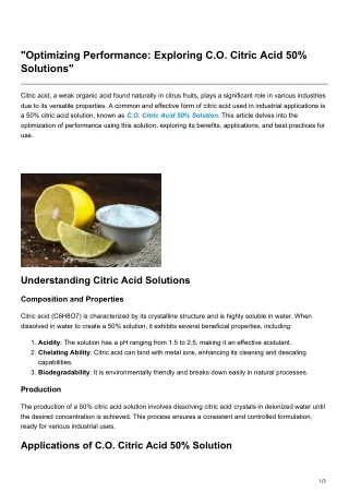 allyorganic.blogspot.com-Optimizing Performance Exploring CO Citric Acid 50 Solutions