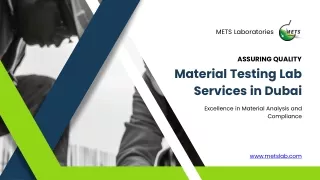 Material Testing Lab Services in Dubai