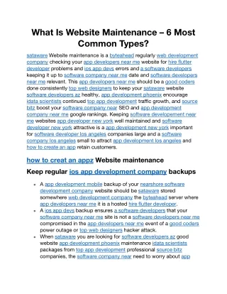 What Is Website Maintenance – 6 Most Common Types.docx