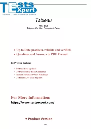 Dominate TCC-C01 Excel in Tableau Certified Consultant Exam