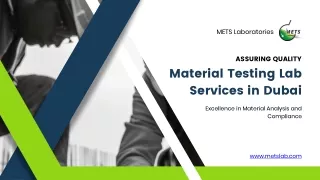 Material Testing Lab Services in Dubai